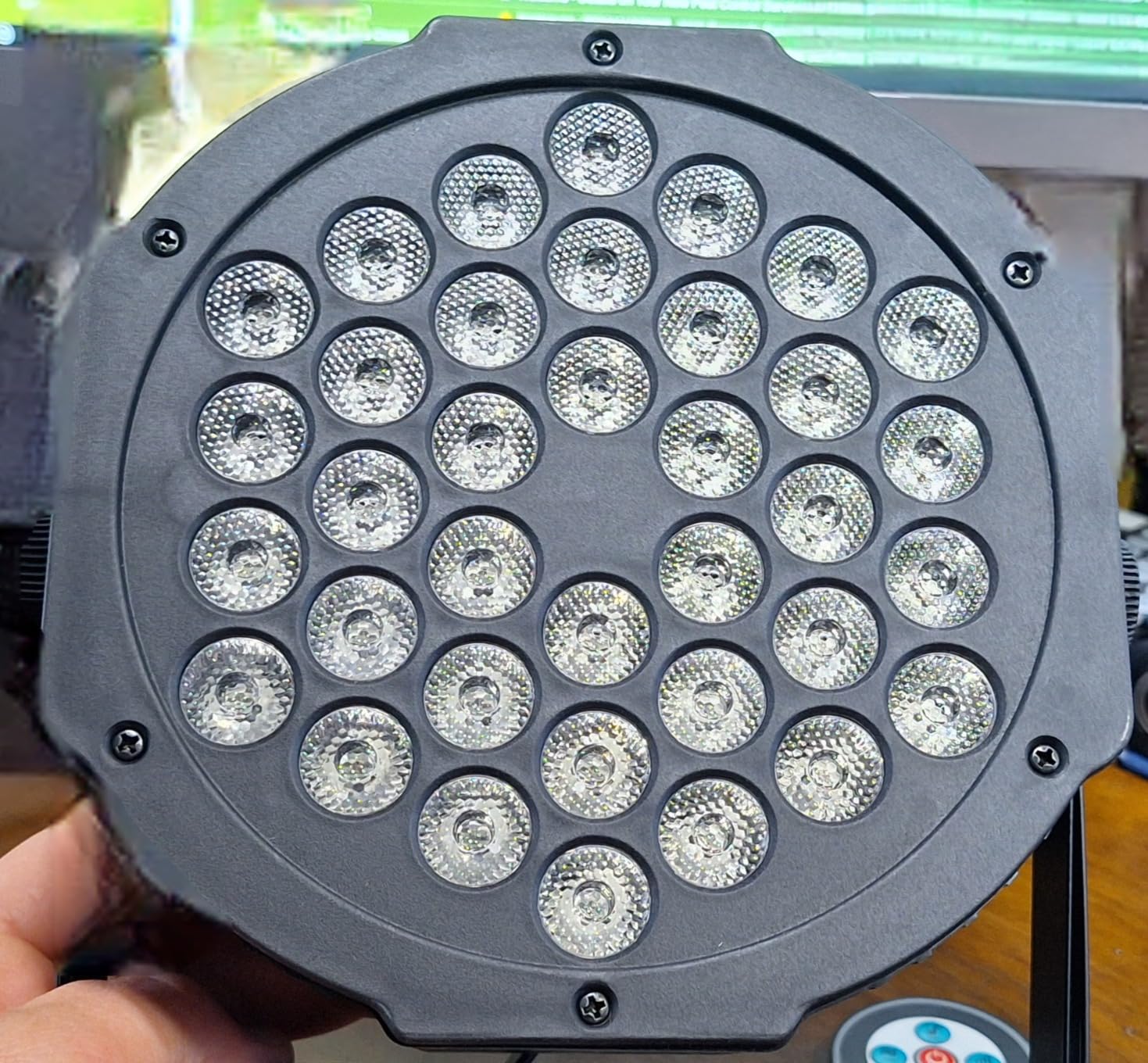 U`King Stage Lights 10 Packs 36LED RGB LED Par Lights, 7 Channel DJ Party Lights with Remote Control & DMX Controller Sound Activated Uplights for Events Birthday Bar Dance Decoration customer photo 1