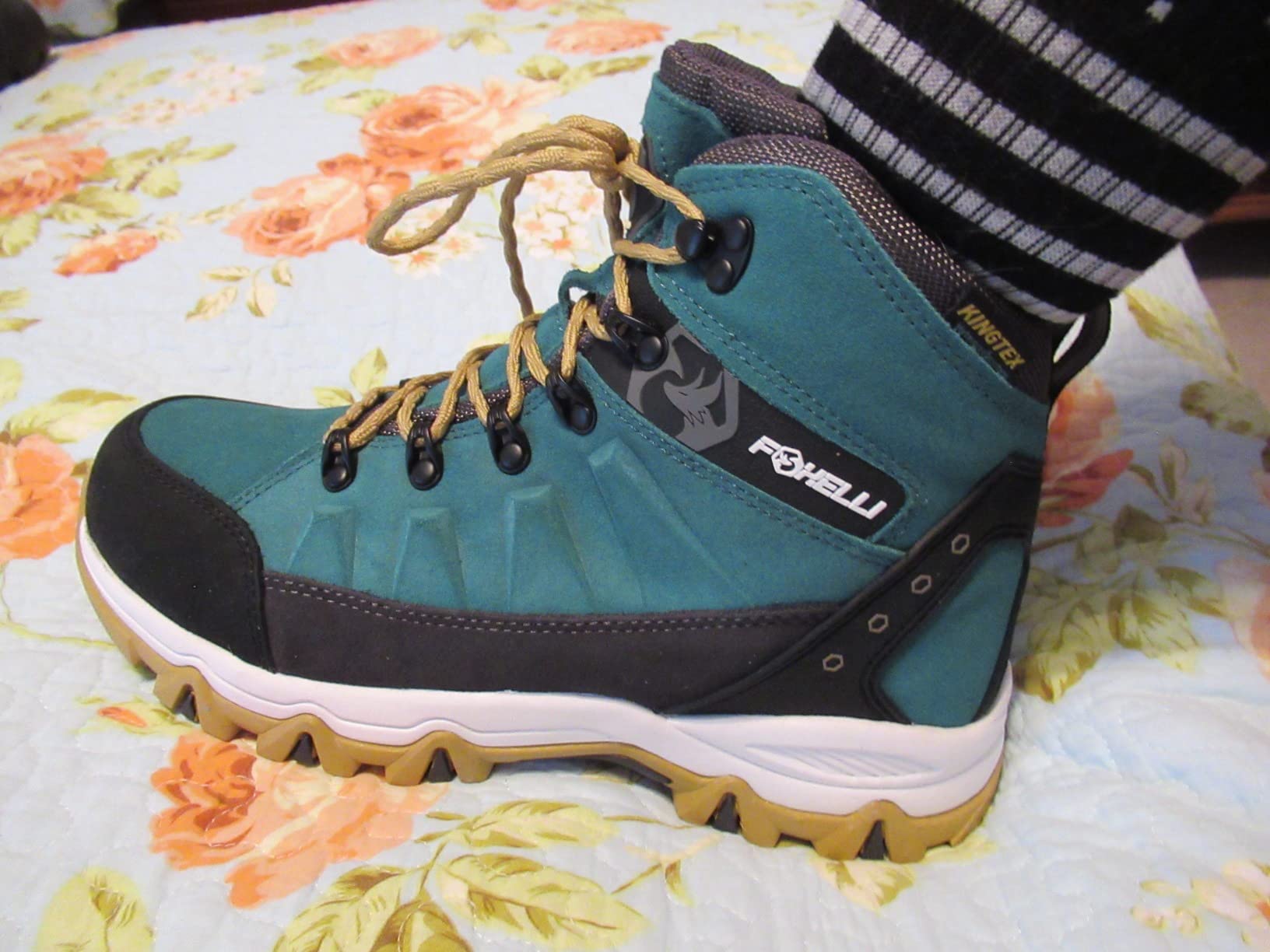 Foxelli Women’s Hiking Boots – Waterproof Lightweight Suede Leather Hiking Boots for Women with All-Day Comfort, Grip & Support for Trails, Travel & Outdoors customer photo 1