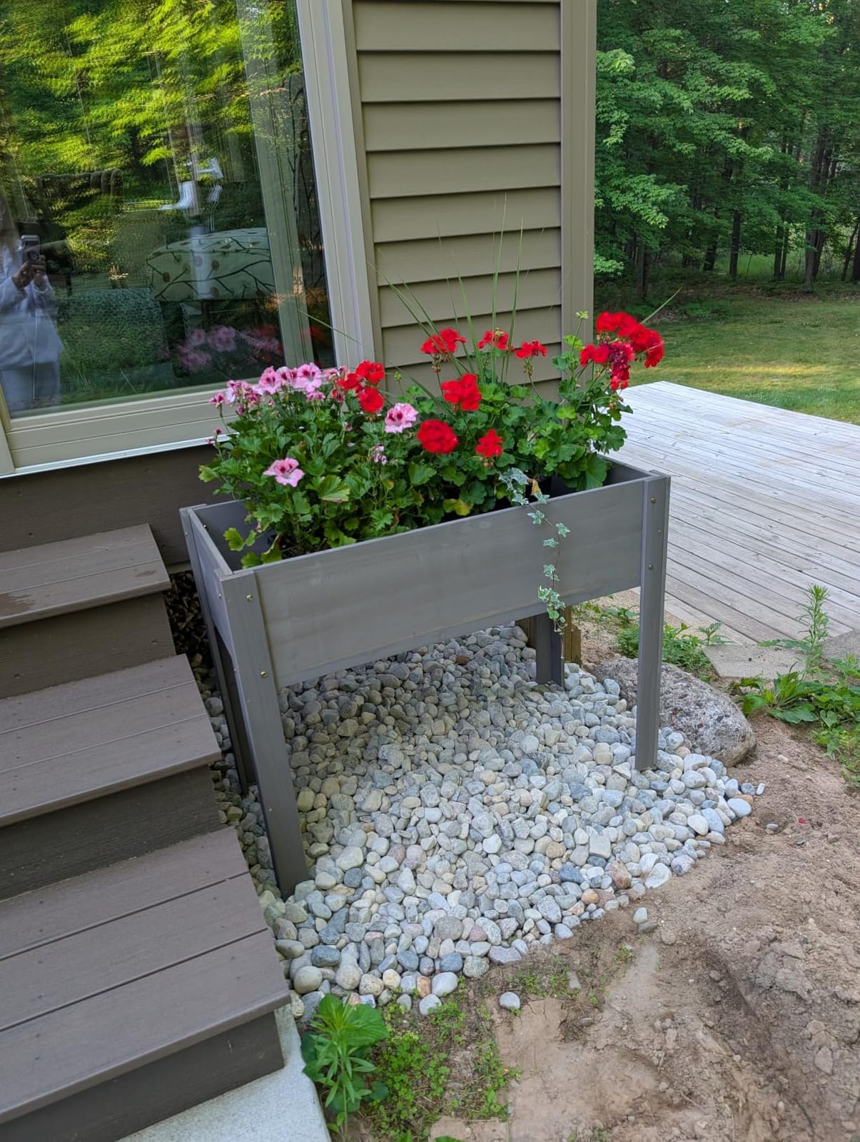 Raised Garden Bed with Legs, 48×24×30 Cedar Wood Elevated Planter Box customer photo 1