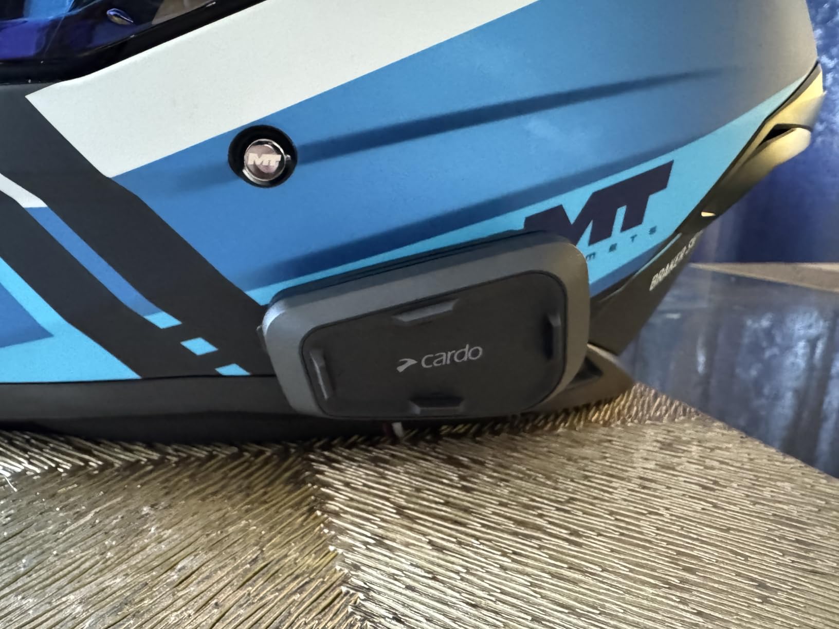 Cardo Systems Spirit Motorcycle Bluetooth Communication Headset, 2-Way Bluetooth, Thin 32mm Speakers, Waterproof, Universal Connectivity - Single Pack customer photo 2