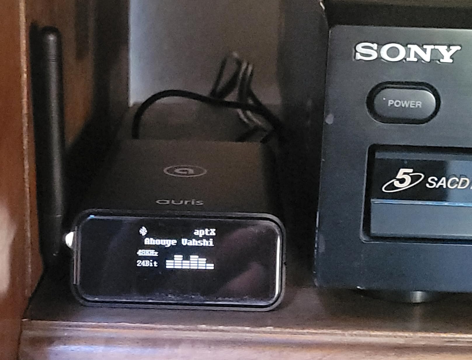 Auris Blume Pro HiFi Bluetooth 5.3 Music Receiver Long Range Bluetooth Adapter with Audiophile DAC, LDAC, aptX HD, OLED Display & Optical Coaxial AUX Output for Home Stereo, AV Receiver or Amplifier customer photo 1