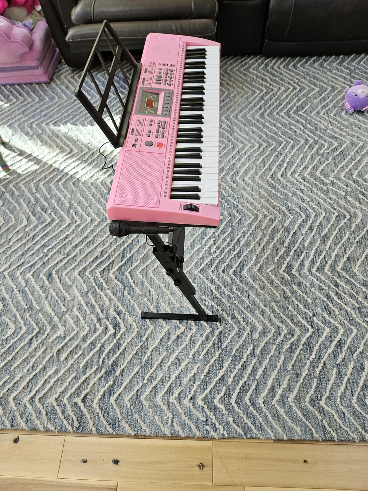 Kids Keyboard Piano 61 Keys, Gift for Boys Girls [Black with Stand] customer photo 2