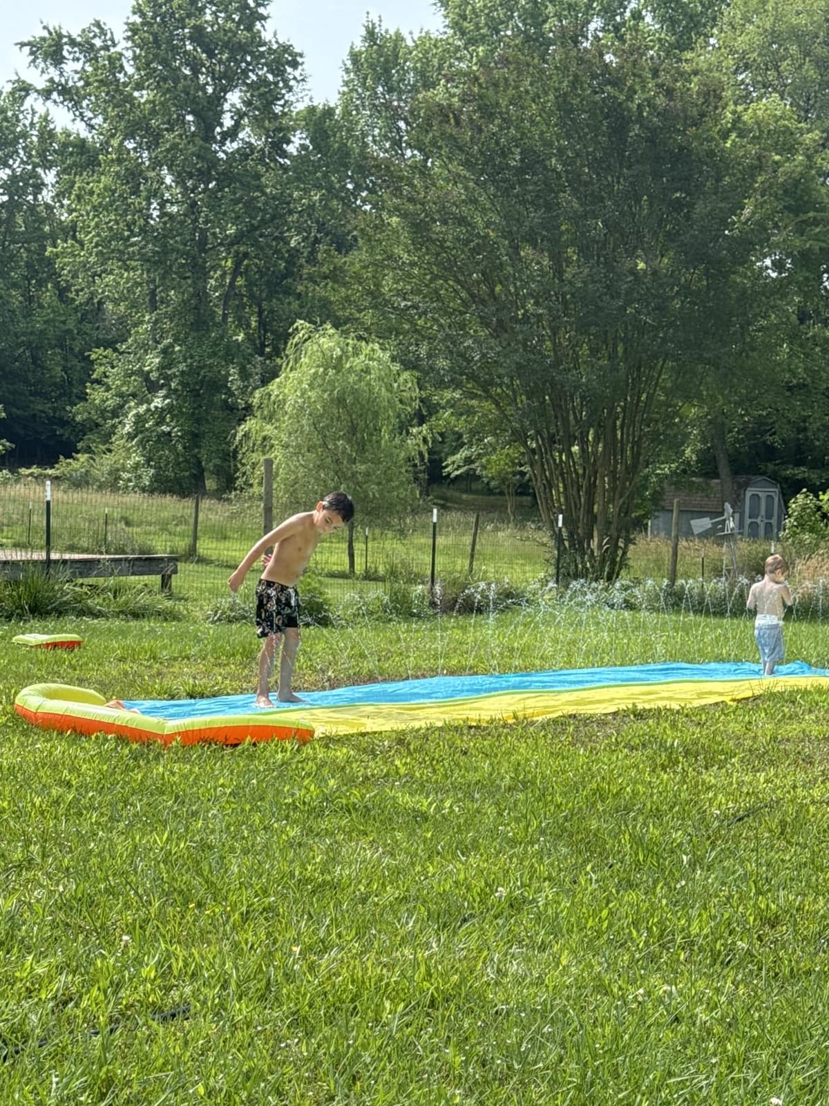 Sloosh Water Slides with 2 Inflatable Boards,22.5ft Double Lane Splash Slip Lawn Water Slide with Advanced Sprinklers Summer Toy for Kids Adults Fun Backyard Summer Outdoor, Orange customer photo 1