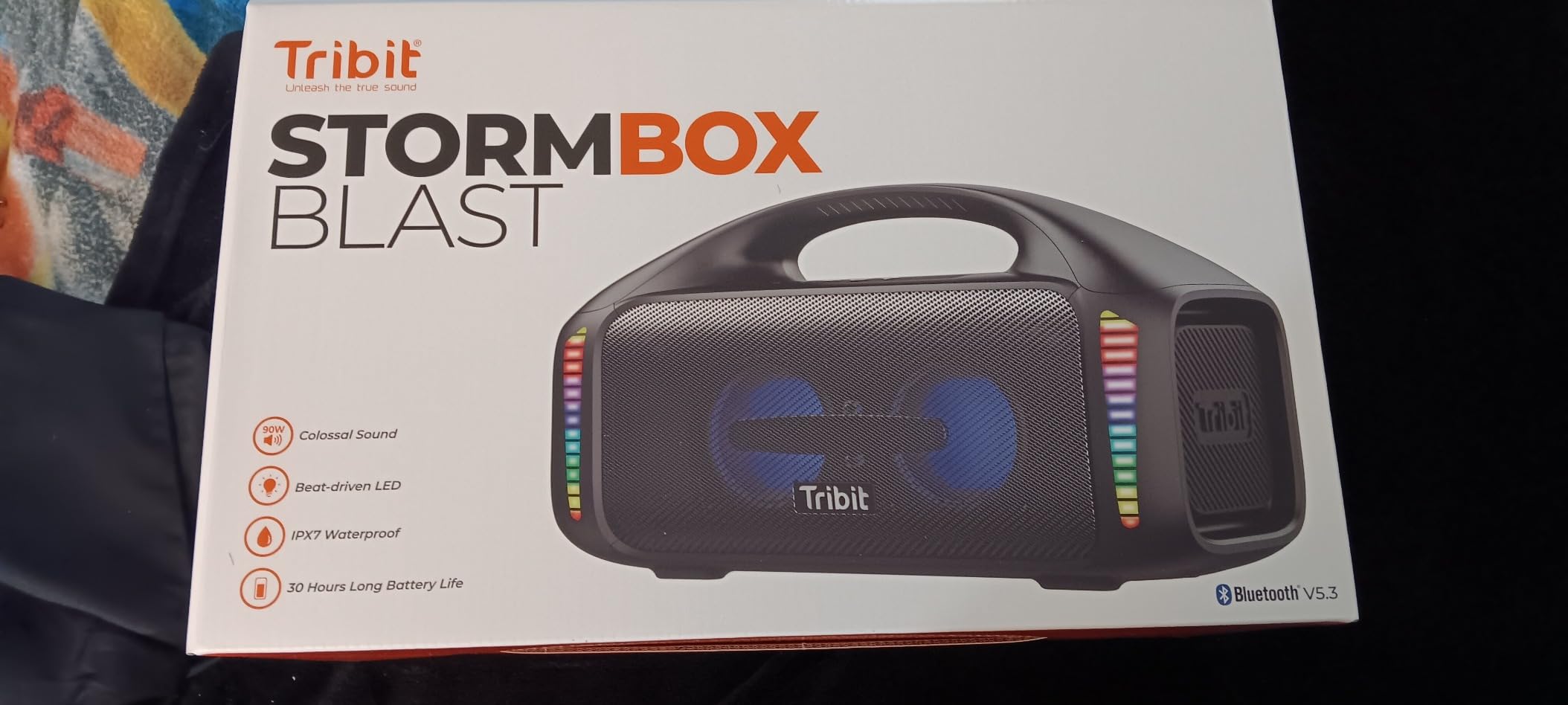 Tribit StormBox Blast Bluetooth Speaker, 90W Loud Sound, 30H Playtime customer photo 1