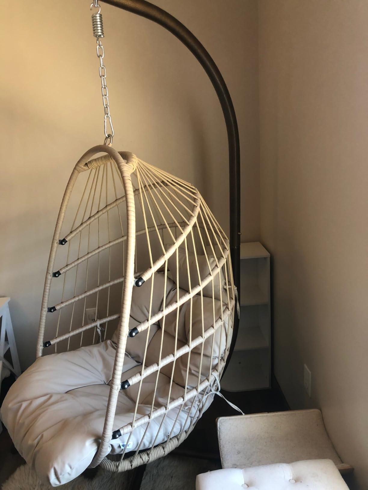 RADIATA Egg Chair Outdoor with Stand, PE Wicker Hanging Swing Egg Chair customer photo 2