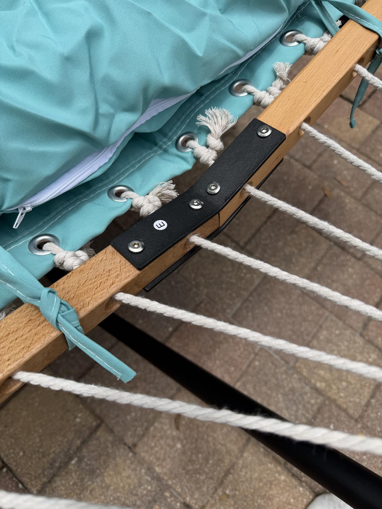 Homgava Two Person Hammock with Stand for Outside, Off White customer photo 2