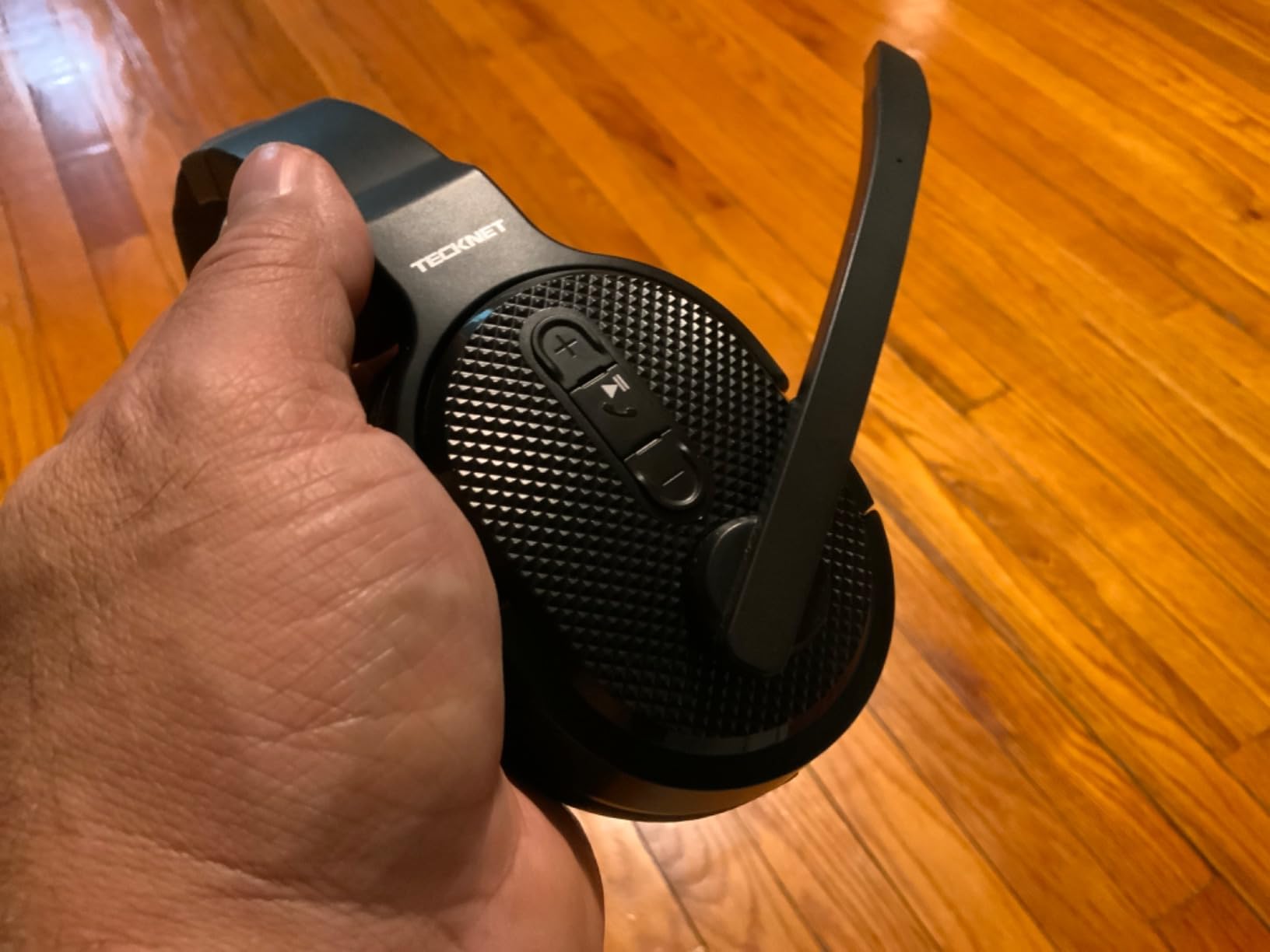TECKNET Bluetooth Trucker Wireless Headset, Noise Cancelling Mic for Work customer photo 2