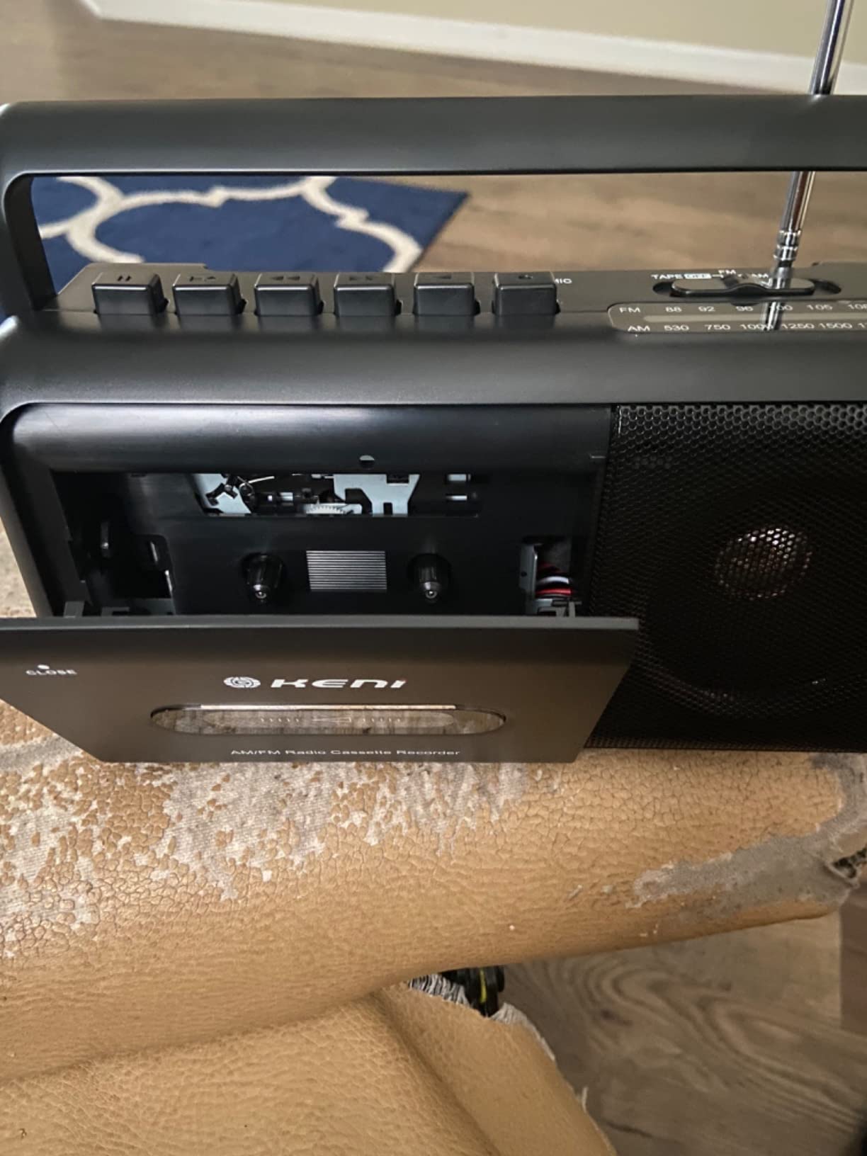 G Keni Portable Cassette Tape Player Recorder, AM/FM Radio Cassette Player with Built in Speaker, Headphone Jack, AC or Battery Operated Tape Player, Black customer photo 1