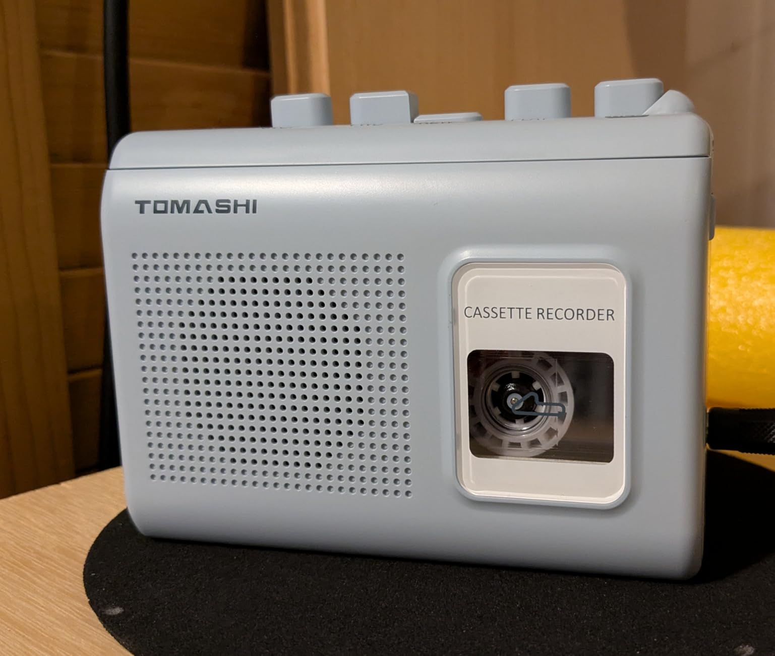 TOMASHI Portable Cassette Player Tape Recorder with Built-in Speaker,Microphone,Headphone Jack-, 4.57 x 3.54 x 1.38inch customer photo 2