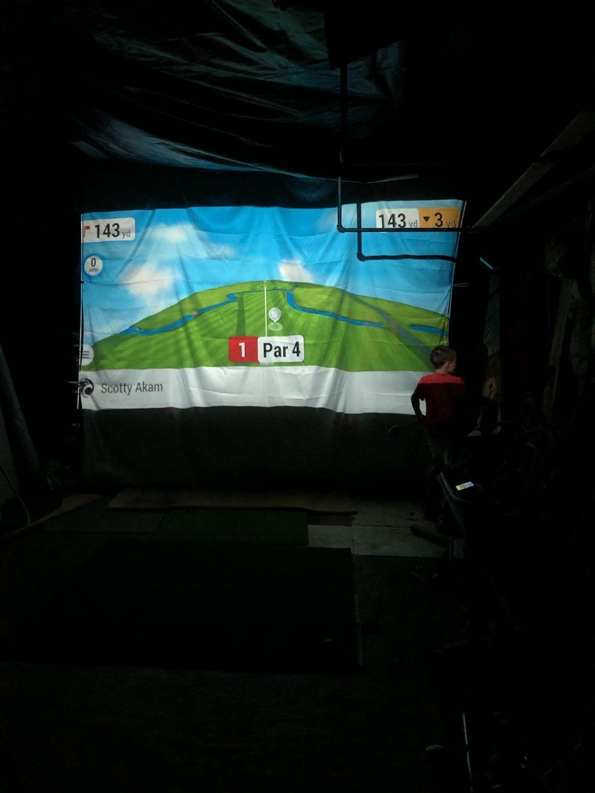 aikeec Golf Simulator Impact Screen: 7mm Thickened Golf Impact Screen for Indoor/Home/Garage Training - Ultra Clear 10ft Impact Screen with 32 pcs Grommets Holes, 5 Size Options customer photo 2