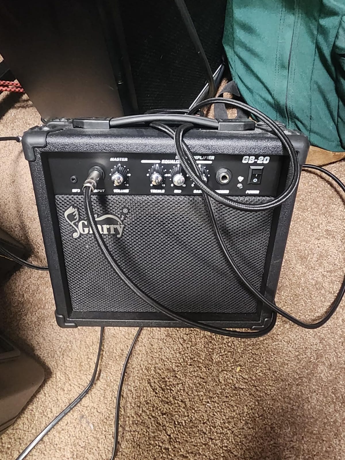 GLARRY Electric Bass Combo Amp, Portable Amp with Headphone MP3 Input, 20W Practice Bass Guitar Amplifier Speaker Accessories with Bass, Volume, Treble, and Middle Controls customer photo 2