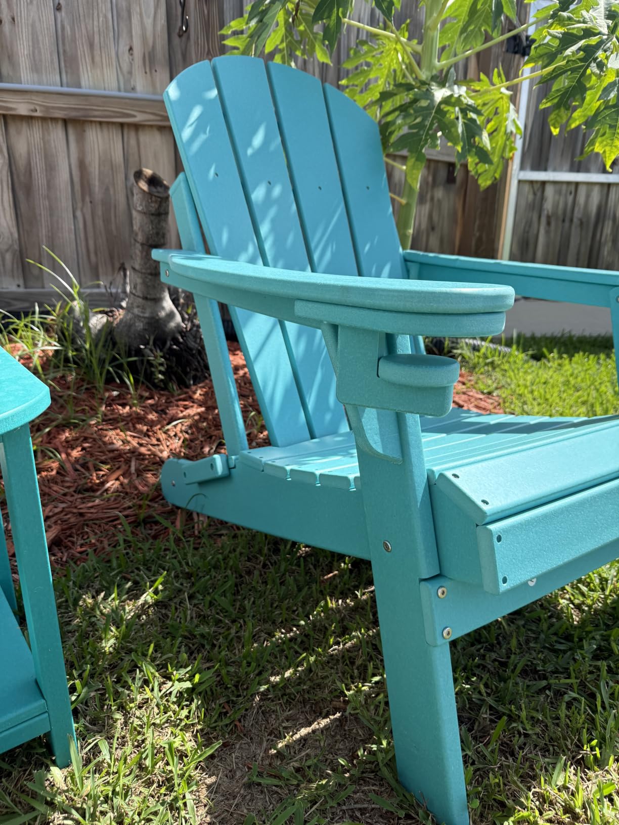 GREENVINES Folding-Adirondack-Chairs Set of 4, HDPE All Weather, Black customer photo 1