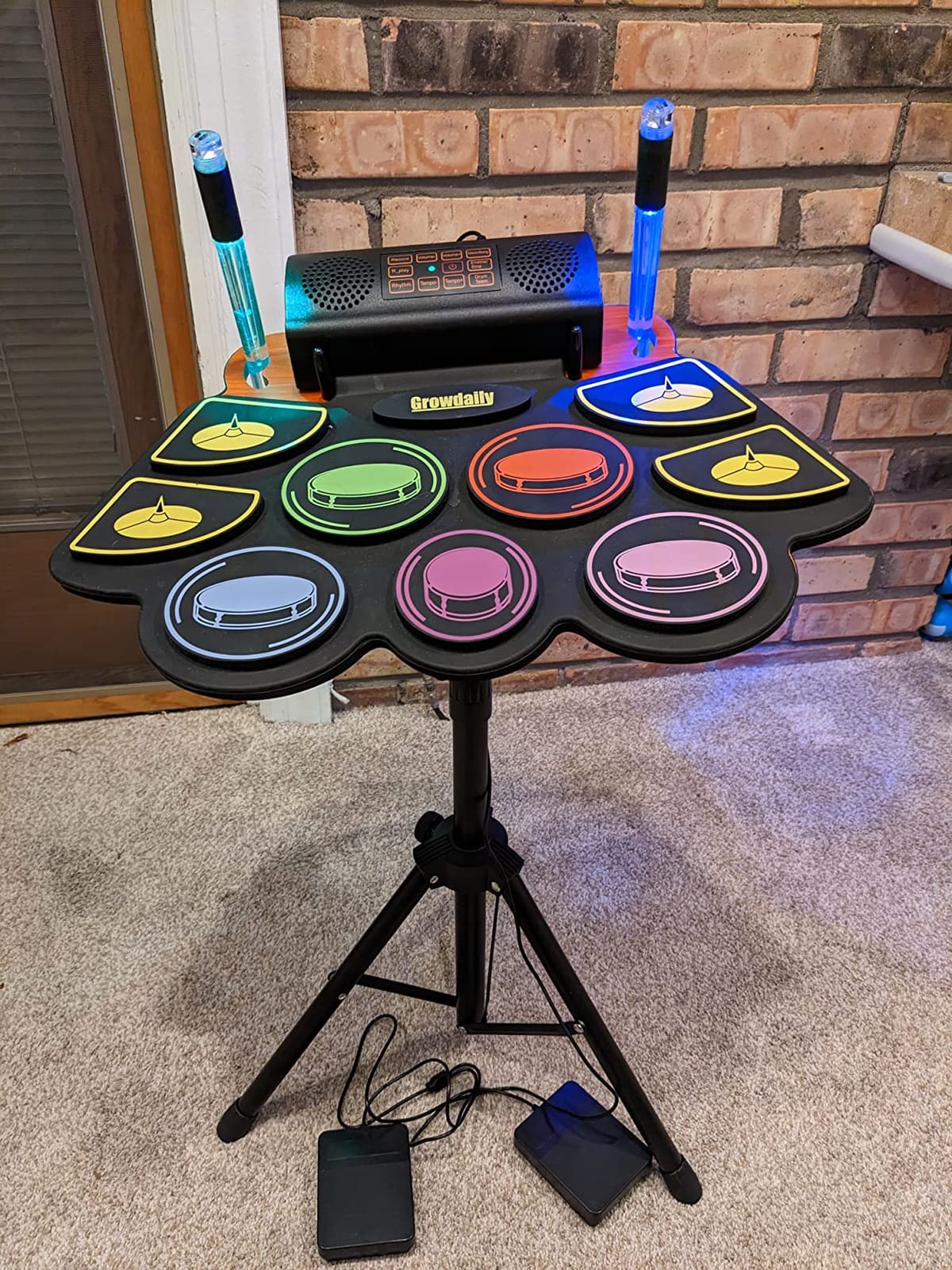Electric Kids Drum Set,Electronic Drum Set Practice 9 Pads customer photo 2