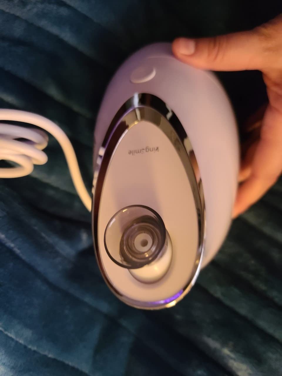 Kingsmile Facial Steamer for Face, 3 in 1 Face Steamer for Facial Deep Cleaning, Compact Nano Steamer - Aromatherapy, Adjustable Nozzle Warm Steam for Home SPA, Face Steamer for Sinuses with Hairband customer photo 1