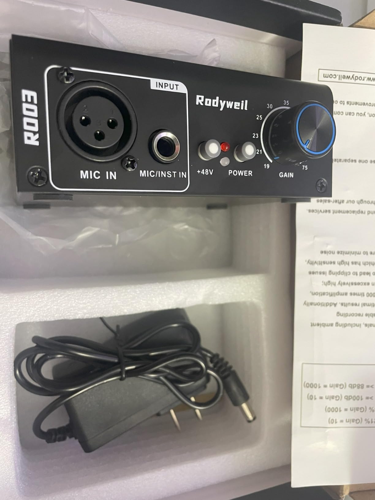 RO03 Mic Preamp,2026 Upgraded, 66db Gain, 120db EIN Ultra Low Noise, for Dynamic & Condenser & Ribbon Microphone & Instrument,with XLR/TRS/TS Line Out, Type C Power Input customer photo 2