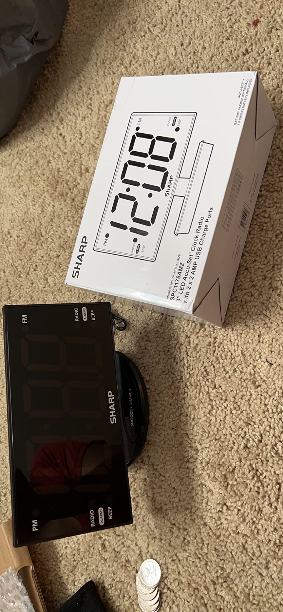 Sharp AccuSet Digital Alarm Clock, 8.9