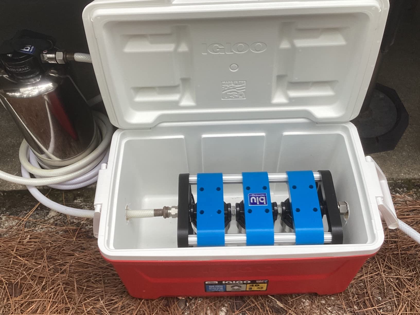 GoBluTech RV Water Softener, Stainless Steel Portable Water Softener, 10,000 Grain with Stainless Steel Garden Hose Quick Connects, RV Accessories Camper Vans and Travel Trailers - US Veteran Owned customer photo 1