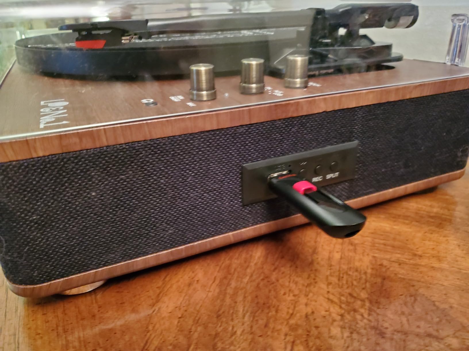 LP&NO.1-9-in-1 Bluetooth Vinyl Record Player with Stereo Speakers customer photo 1