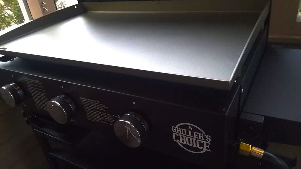 Griller's Choice Gas Griddle with Hinged Hood, Wind Guards, Front Grease Management, 4 Shelves, Propane Griddle for Flattop Grills Outdoor Cooking customer photo 1
