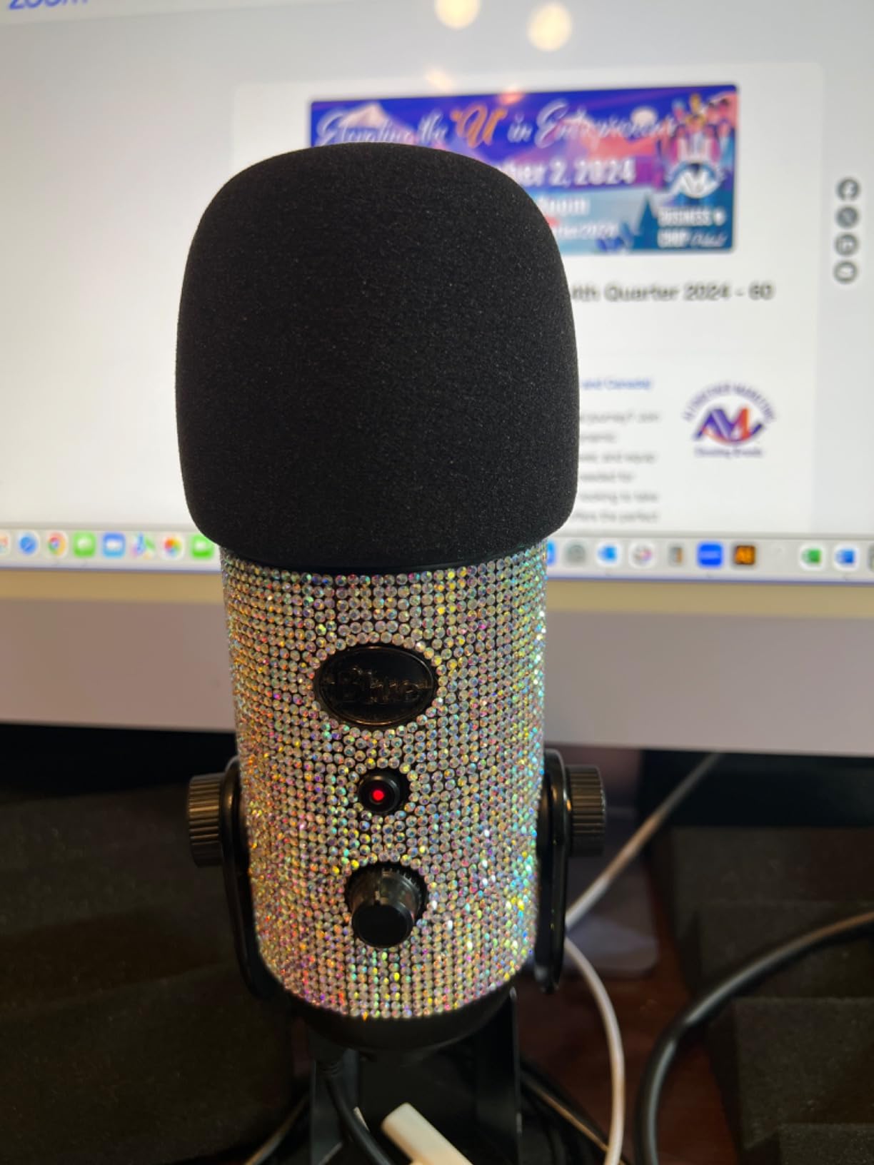 Blue Yeti Pop Filter Foam Windscreen - 5.5 Inch Diam 6 Layers Pop Filter for Mic Cover Yeti Pop Screen Compatible with Blue Yeti Microphone Professional Metal Pop Filter by YOUSHARES customer photo 2
