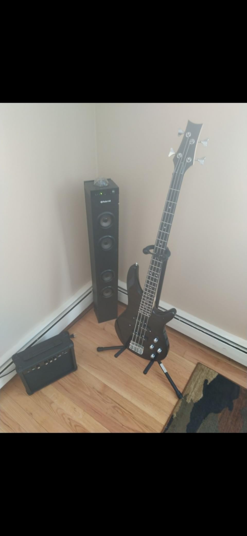 Ktaxon Electric Bass Guitar 4 String Bass Guitar Kit-Black | Full Equipment with 20 Watt Amplifier | PJ Type Pickup, Naturally Air-dried Maple Neck, Rosewood Fretboard & Basswood Body customer photo 1