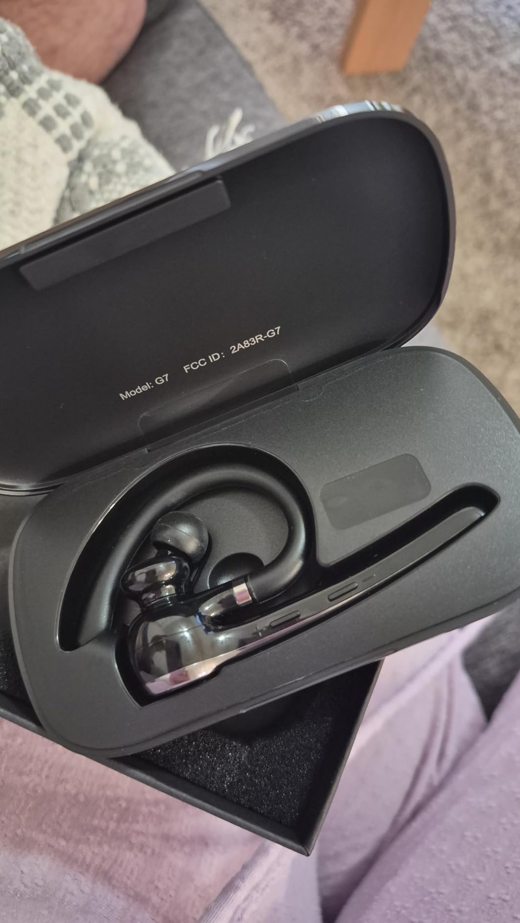 HEIBAS Bluetooth Headset, Wireless Earpiece with Mic for Work customer photo 2