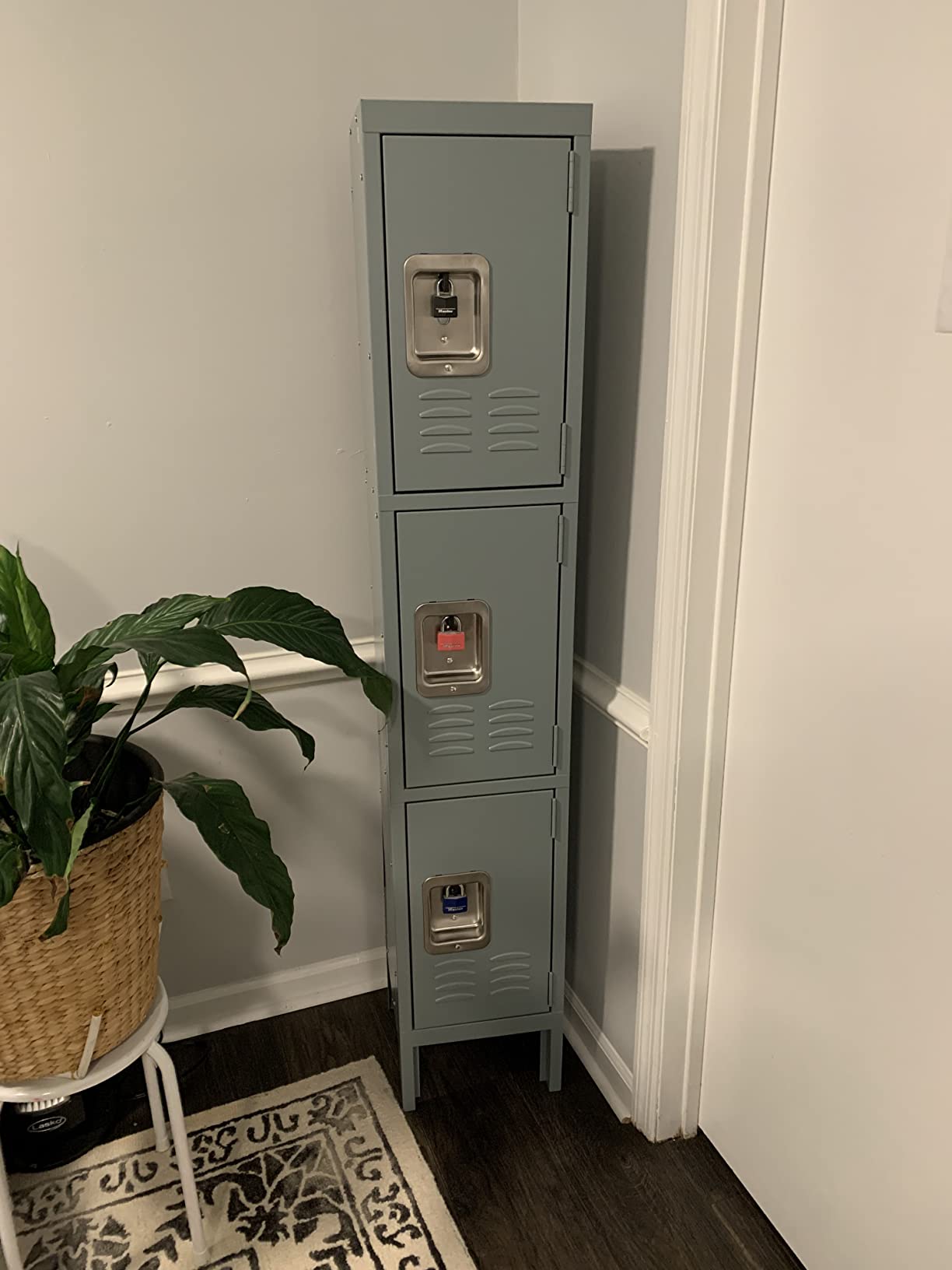 Greenvelly 9 Door Storage Locker for Employee, Metal Locker for Office, Gym, Shool, Lockable Black Steel Locker with Lock and Card Slot for Home,Garage customer photo 2