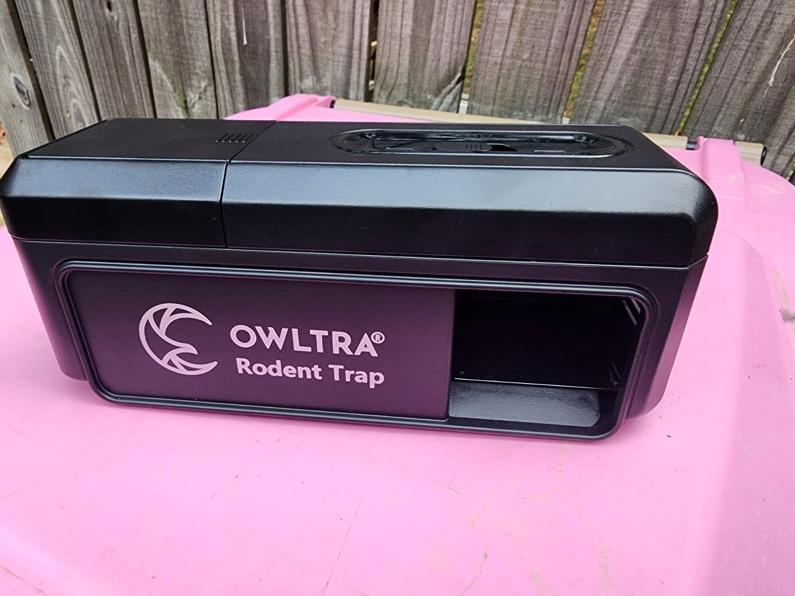 OWLTRA 1 Pack OW-7 in-/Outdoor Electric Rodent Trap, Instant Eliminate Rodent Zapper with Waterproof Cover, Sound & Light Alarm, and Batteries or USB Power Source, Waterproof Grade IPX4, Black customer photo 2