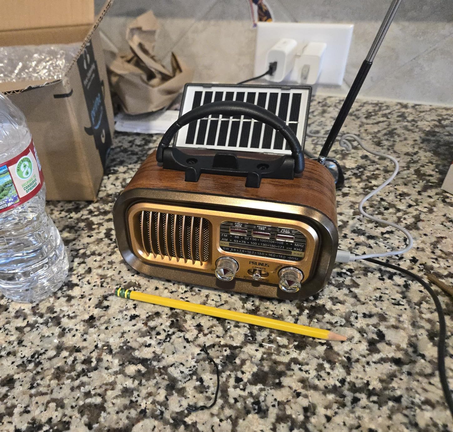 PRUNUS J-150 Portable Radio AM FM SW Bluetooth Speaker,TF Card/USB Playback customer photo 2