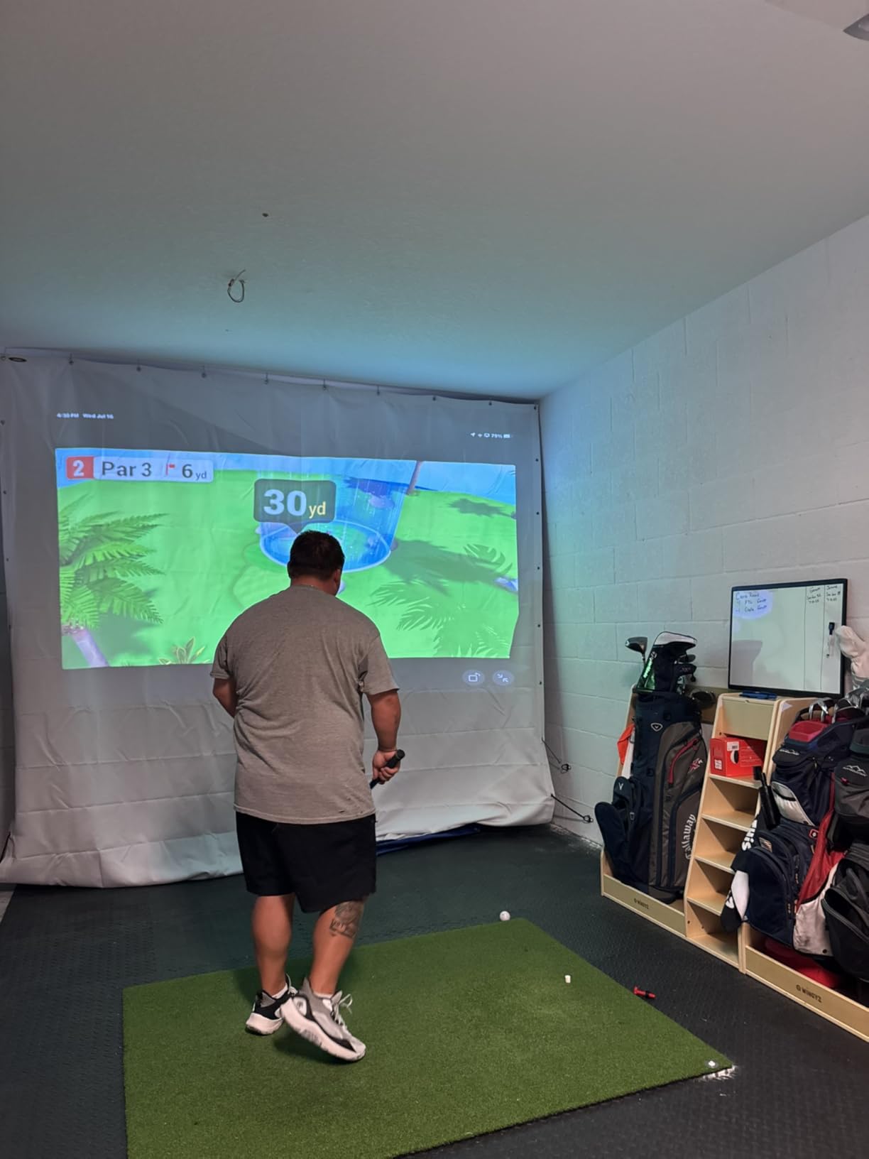 Golfguru Golf Mat, 5x4ft/5x5ft Dense Elite Golf Hitting Mats Practice with 10 Balls, 9 Tees, Heavy Duty Artificial Hitting Training Mat for Backyard Driving Chipping Indoor Outdoor Simulators customer photo 2
