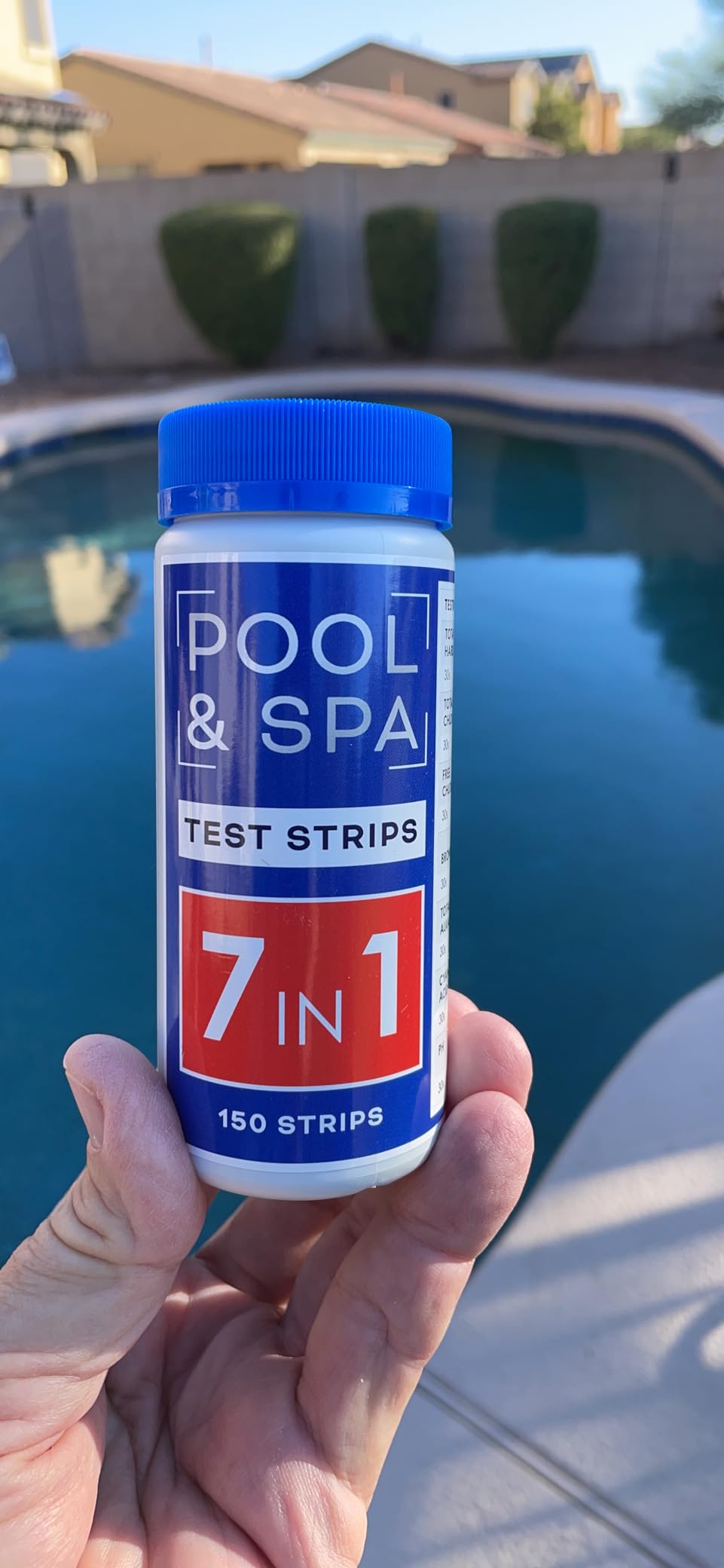 All-New Pool and Spa Test Strips 7 in 1 Quick SuperAccurate Swimming 150 Pool Test Kit - Hot Tub Test Strips & Pool Water Testing Strips for pH Chlorine Bromine Hardness Alkalinity Cyanuric Acid customer photo 2