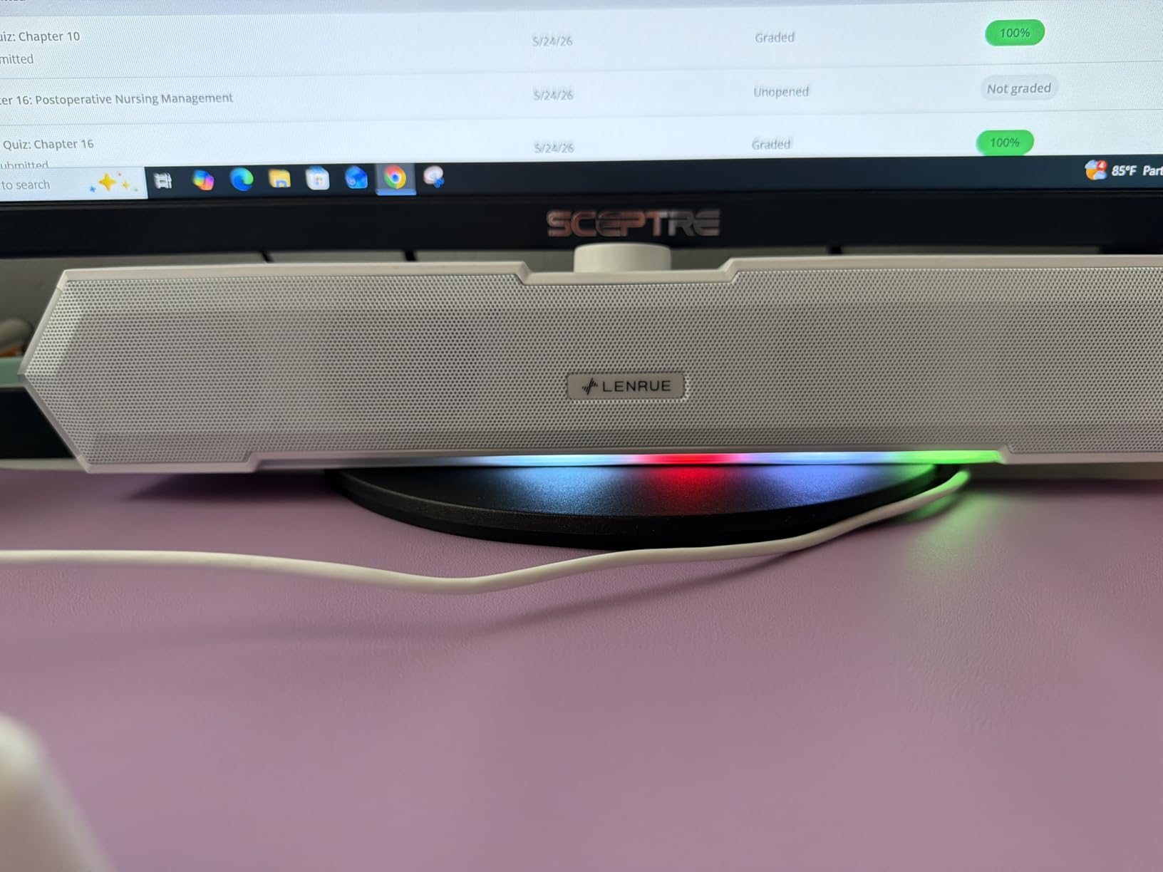 LENRUE G11 Computer Speakers for Desktop, Touch Lights PC Speakers with Surge Clear Sound, USB C/USB Powered, AUX Audio for Computer Desktop PC Laptop Desk customer photo 1