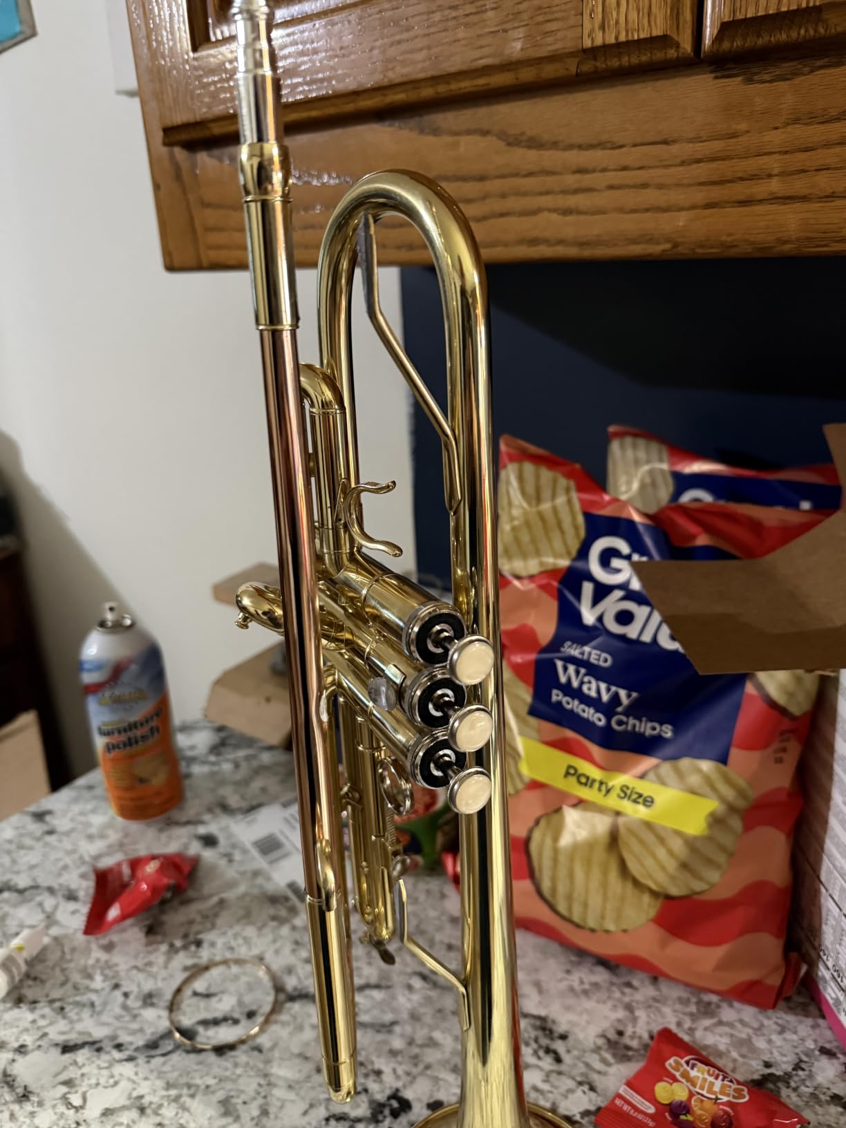 Glory Bb Trumpet - Trumpets for Beginner or Advanced Student with Case, pair of gloves-Black customer photo 2