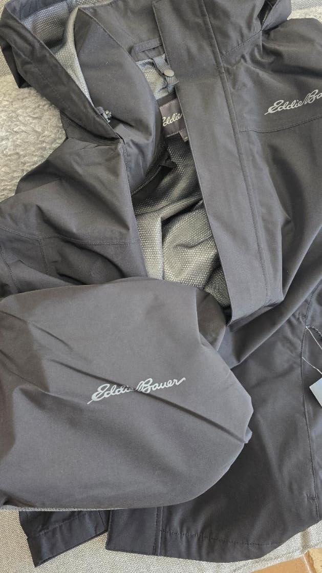 Eddie Bauer Men's Rainfoil WeatherEdge Waterproof Packable Hooded Rain Jacket customer photo 2