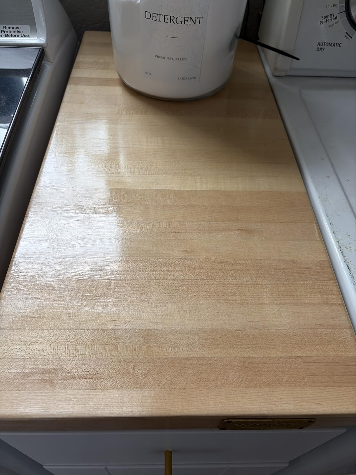 CONSDAN Butcher Block Countertop, 60 x 36 Inches, USA Grown Solid Hard Maple Hardwood, for Kitchen Island, Laundry Room, RV, Camper, Office Desk, Bar Table, Prefinished with Food-Safe Oil, 1.5