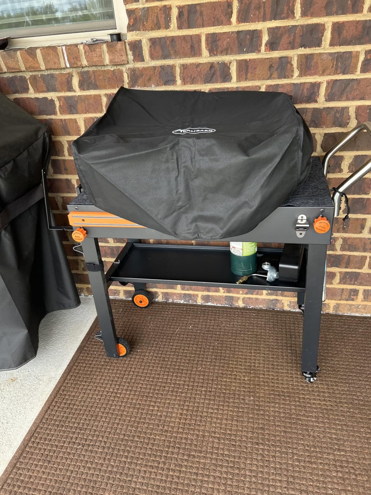 EUTRKei Grill Table for Blackstone Griddle, Portable Grill Cart with Caddy customer photo 2