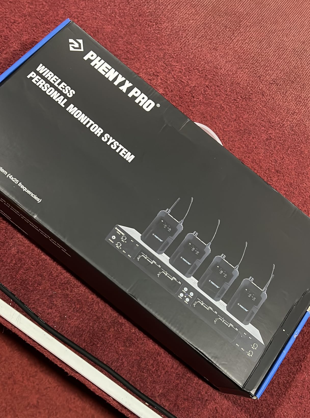 Phenyx Pro 4-Channel UHF Mono Wireless in Ear Monitor System PTM-33-4B | 4 Bodypacks, 4 x 25 Frequencies, 164 ft Range, Singers, Musicians, Bands, Live Stage, Worship customer photo 2
