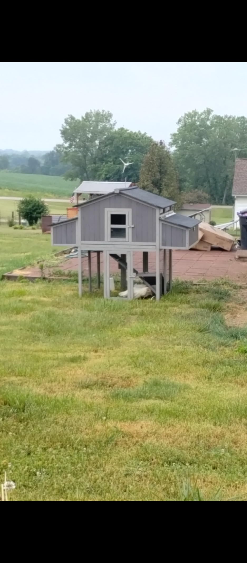GUTINNEEN Chicken Coop with Run for 4-6 Chickens, 26ft² Large Hen House with Nesting Box, Foldable Poultry Cage with Pull Out Tray and Waterproof Roof, Easy to Assemble customer photo 1
