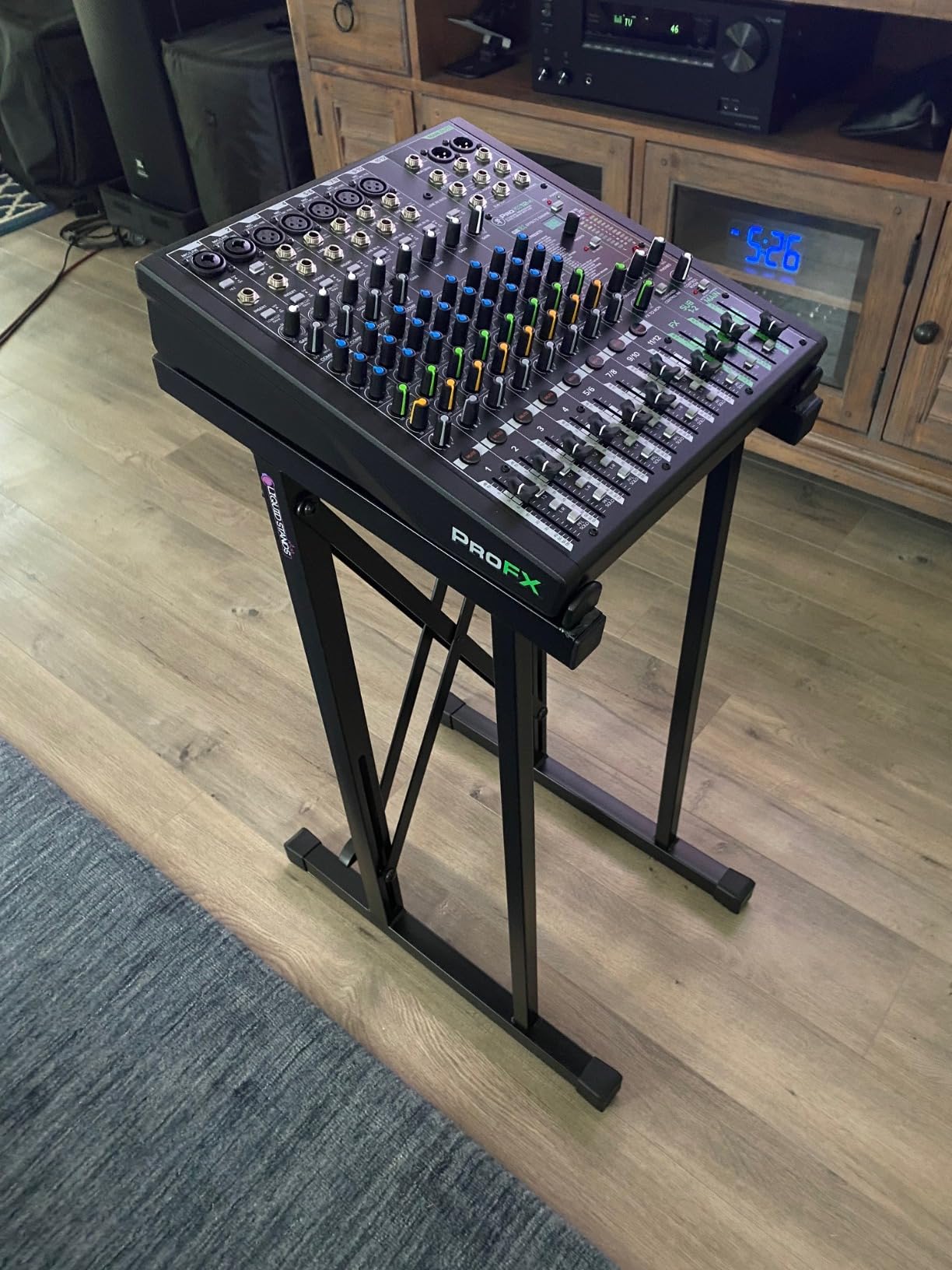Liquid Stands Portable Audio Mixer Stand - Angled Foldable & Adjustable Studio Music Mixer Synth, MPC Stand For Drum Machines, DJ Turntables, Audio Rack Music Equipment & More customer photo 1