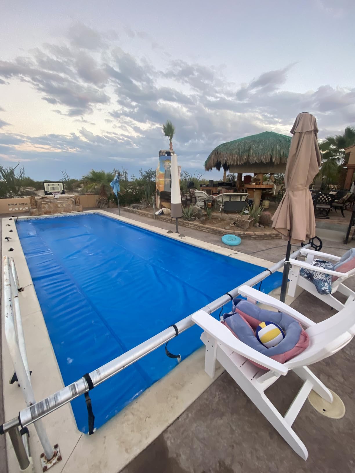 BigXwell Heavy-Duty Solar Pool Cover 16x32ft - 16Mil Blue customer photo 2