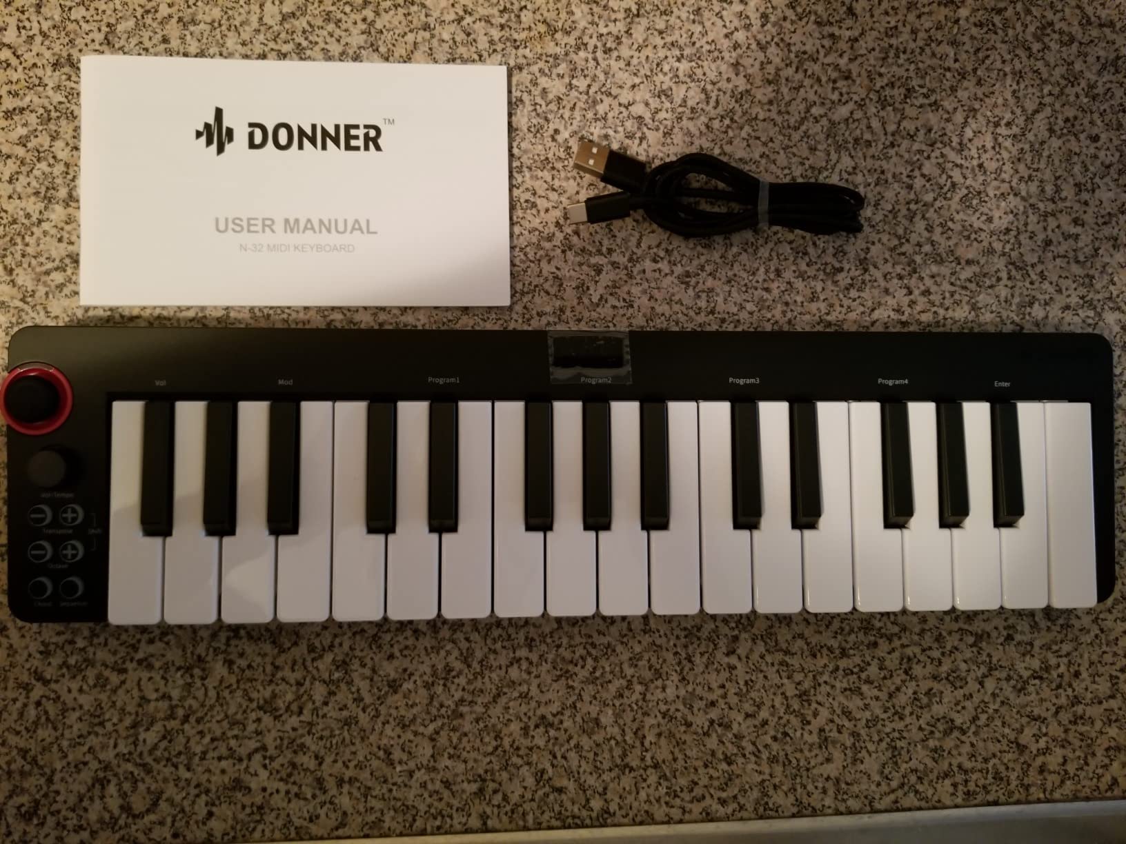 Donner Mini MIDI Keyboard N-25, 25 Key MIDI Controller Gifts for Beginners with Velocity-Sensitive Mini Keys Light-up Rocker Music Production Software, Small USB Controlador with 40 Teaching Courses customer photo 1