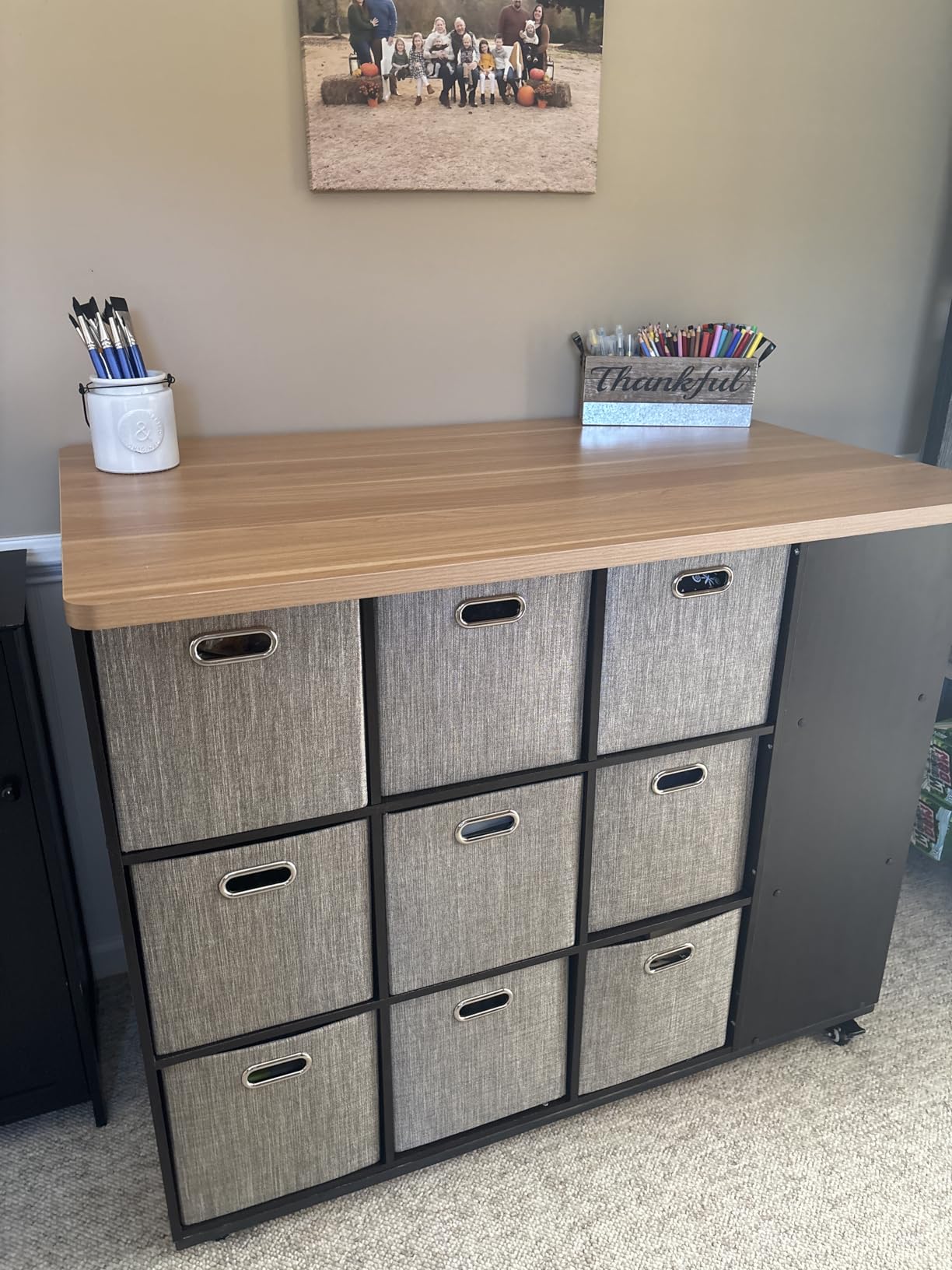 SANODESK One-Piece 1'' Thick 48x30'' Particle Board Table Top,Black customer photo 2