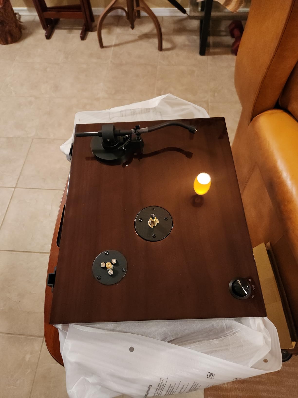 Fluance RT81+ Elite High Fidelity Vinyl Turntable Record Player, Audio Technica VM95E Cartridge, Anti-Resonant Platter, Acrylic Mat, Phono Preamp Wood Plinth Adjustable Isolation Feet - Natural Walnut customer photo 2