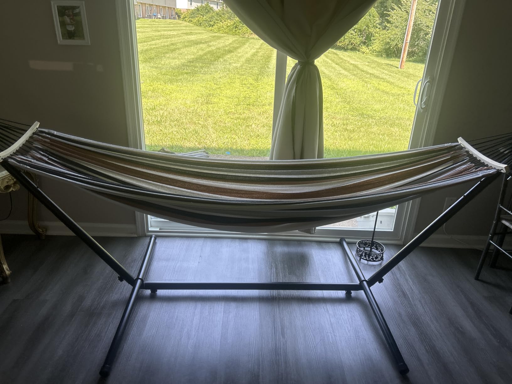 SZHLUX Hammock with Stand for Outside,Hamaca Con Base customer photo 1
