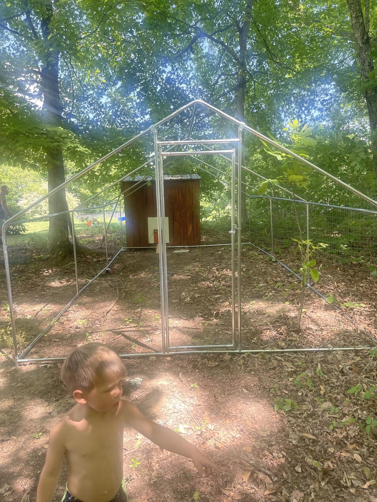 HITTITE Large Metal Chicken Coop with Run, 12.8 x 9.84 x 6.56 ft Walk in Poultry Cage Chicken Run Pen, Outdoor Chicken Runs for Yard with Waterproof & Anti-UV Cover customer photo 1