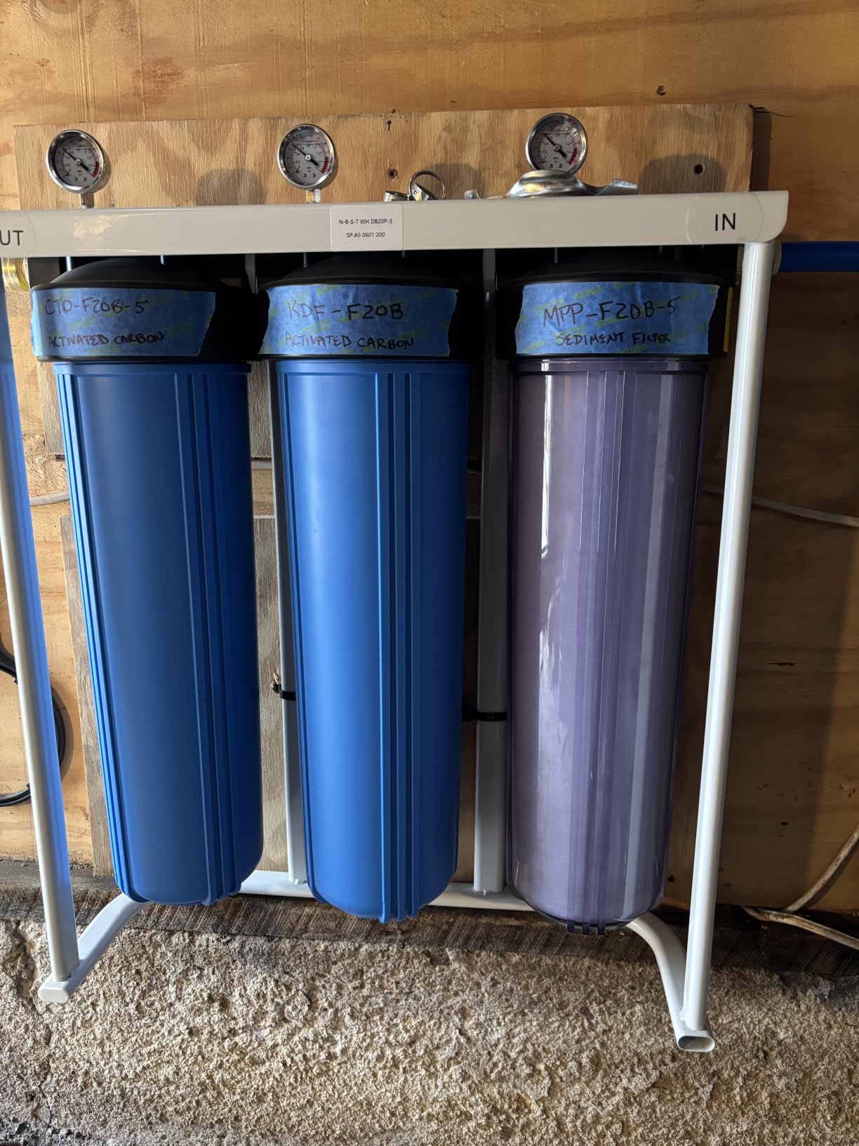 SimPure Whole House Water Filter System, 3 Stages Clear 20