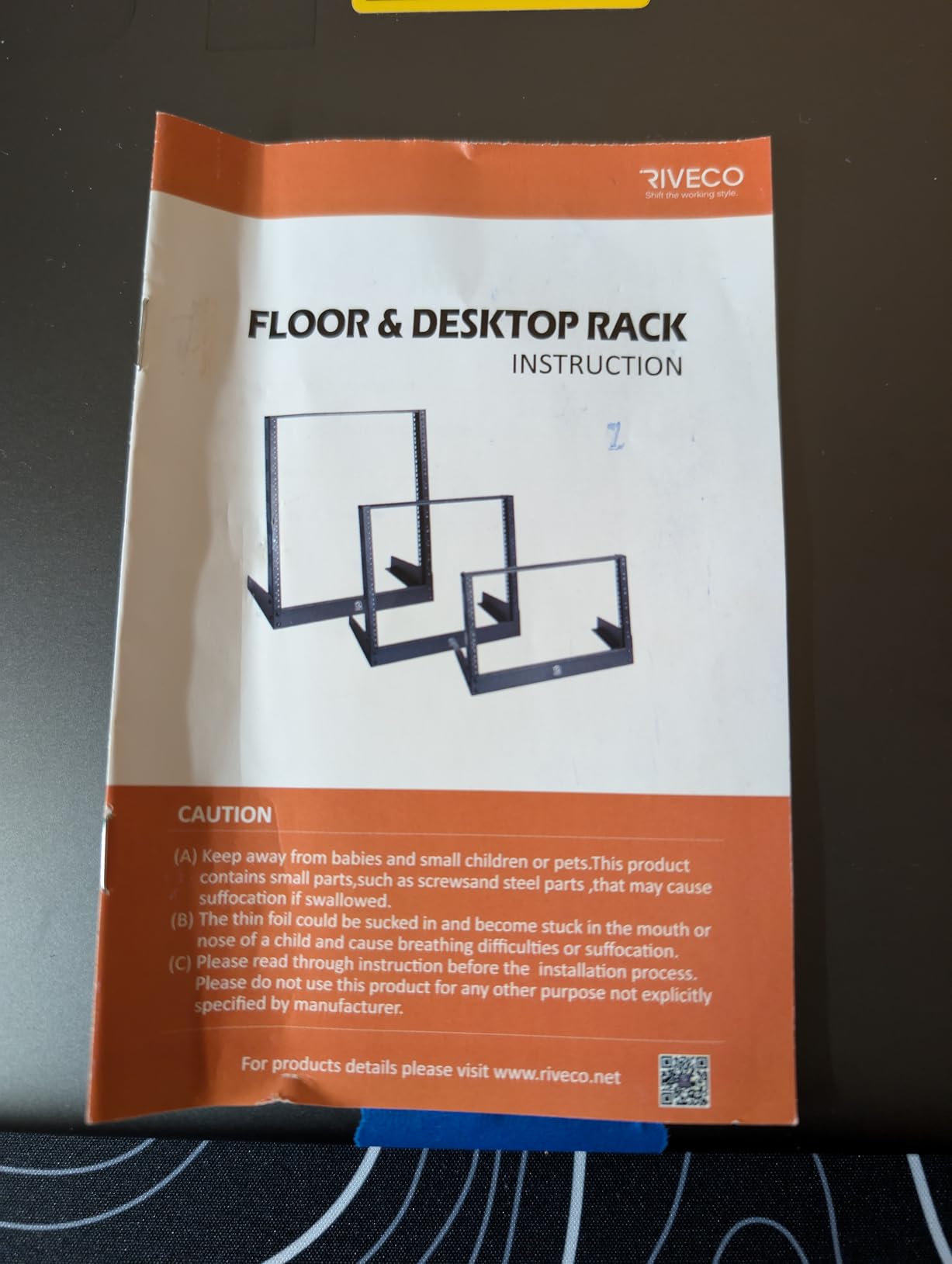 RIVECO 4u Tabletop Rack for Audio & Network, Desktop Rack Shelf Open Frame Sound Recording Shelf, Tappered Holes Black 2 Post customer photo 2