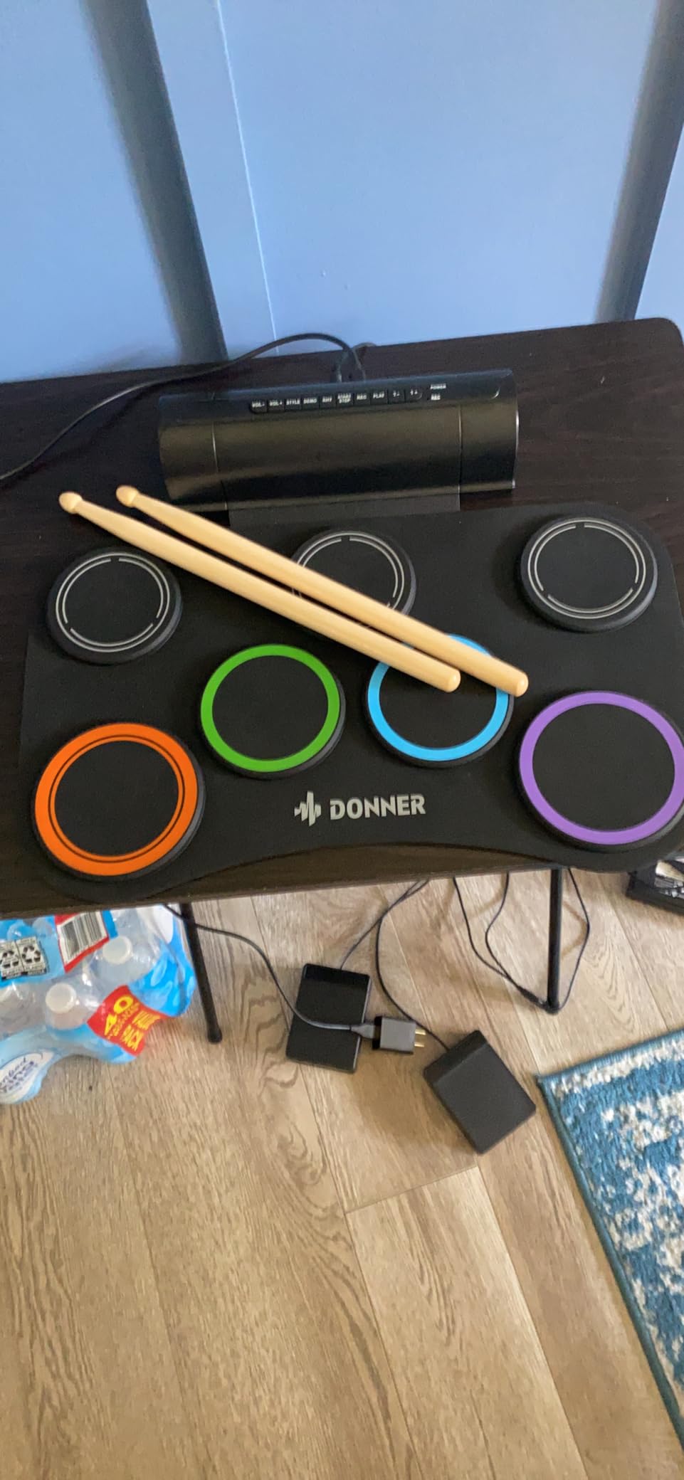 Donner Electric Drum Set Upgrated, 7 Pads Electronic Drum Pad Roll Up Quiet Drum Pad Built-in Speaker, 40 Lessons Included, Kids Holiday Christmas & Birthday Gift Instrument Toys(DED-20R) NEW customer photo 2