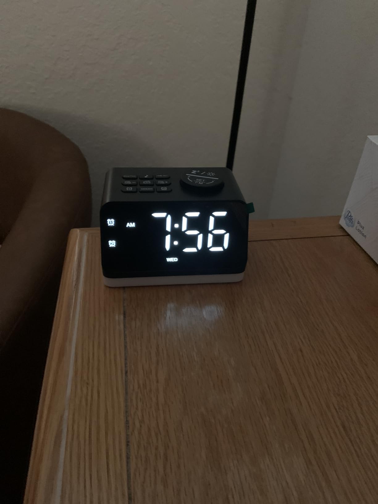 JALL Digital Alarm Clock with FM Radio for Bedroom, 8 Colors Night Light with 2 Charging Port, Sleep Sound Machines with Timer, Dual Alarm, Loud Alarm and Easy to Use for Seniors as Gift customer photo 1