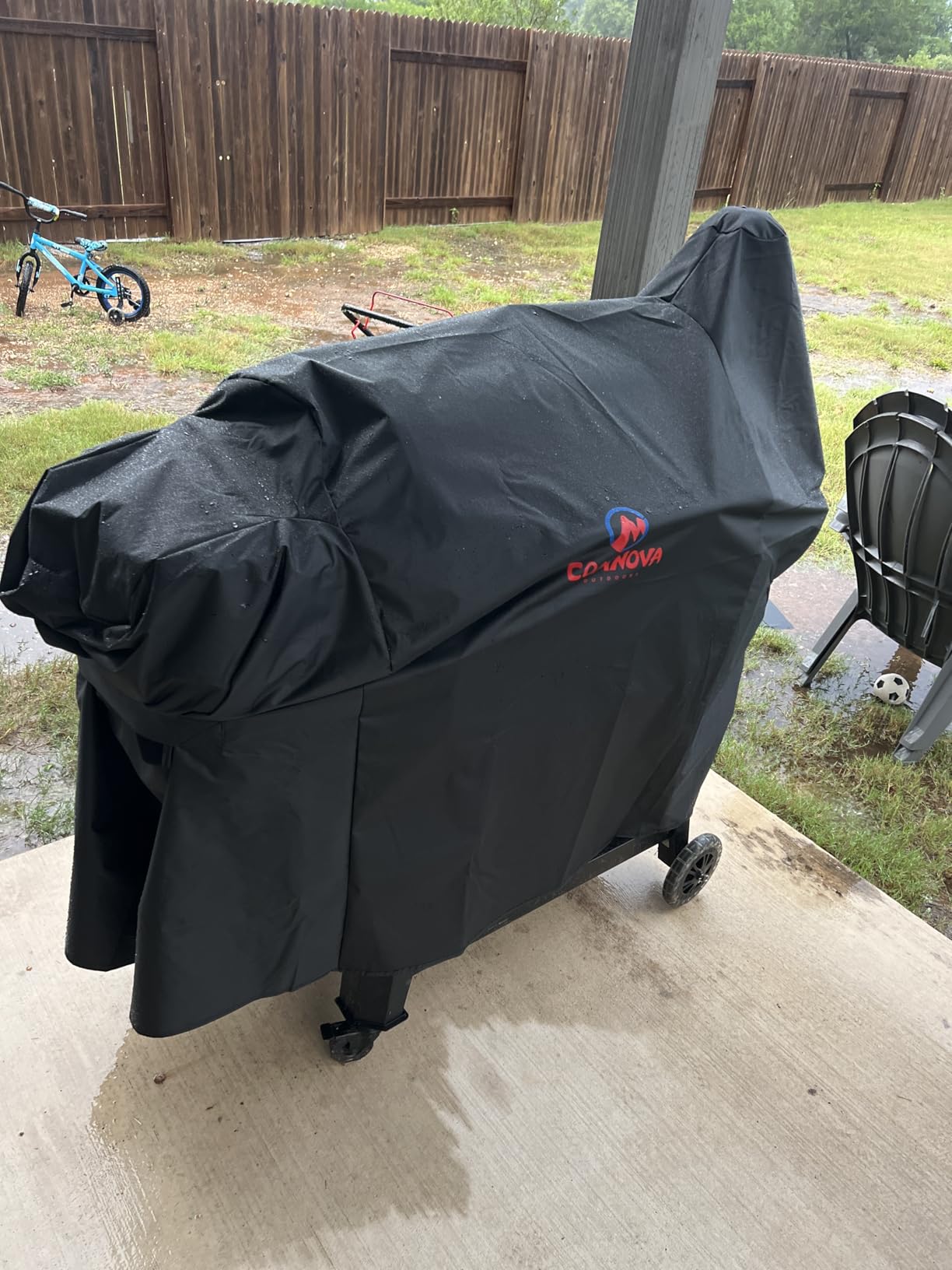 Comnova Grill Cover for Pit Boss 820-850 - Z Grill 700 - Premium Wood Pellet Smoker Cover for Pitboss Waterproof & Heavy Duty, 600D Pellet BBQ Cover for Pit Boss 820 Deluxe, Pro 850 and Z Grill 700 customer photo 2